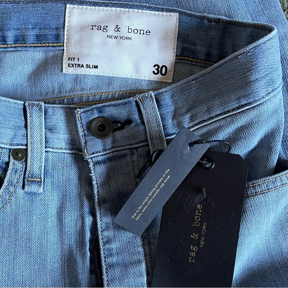 NEW Rag & Bone Men’s Straight Leg Denim Jeans size 30 Extra Slim - Picture 5 of 10